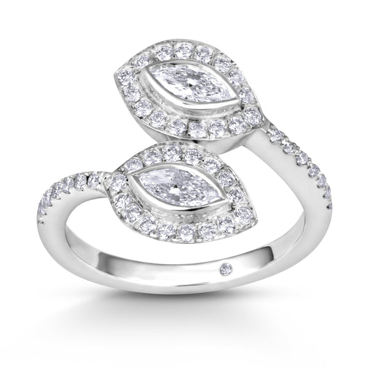 Solitta Solitta Bypass Marquise Diamond Ring