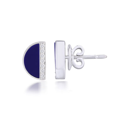 Iris Blue Stone Earrings
