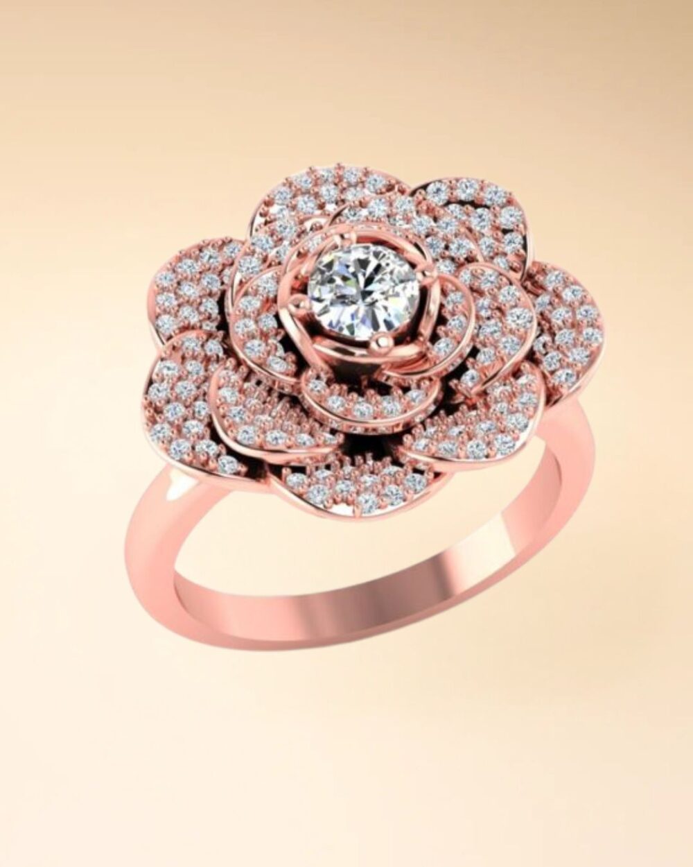Flora Pavé Feminine Ring