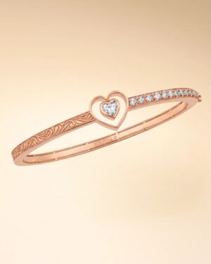 Signature Collection Heart Shape Diamonds Bangle