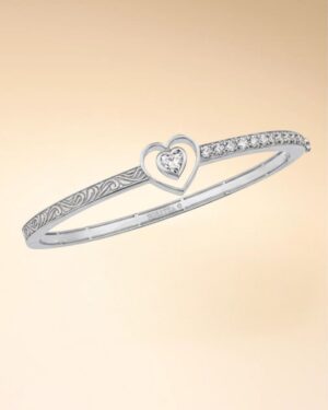 Signature Collection Heart Shape Diamonds Bangle