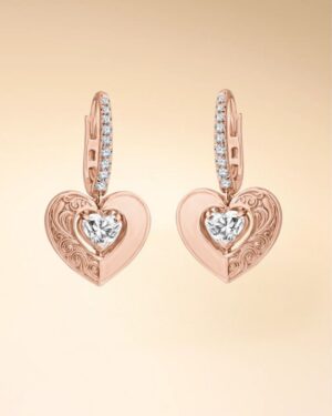 Signature Collection Heart Shape Diamond Earrings